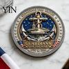 They Stood The Watch Challenge Coin Guardians of Sea Coin, Souvenir Coast Guard Double-sided Engraved Collectible Gift for Navy Veteran Keepsake