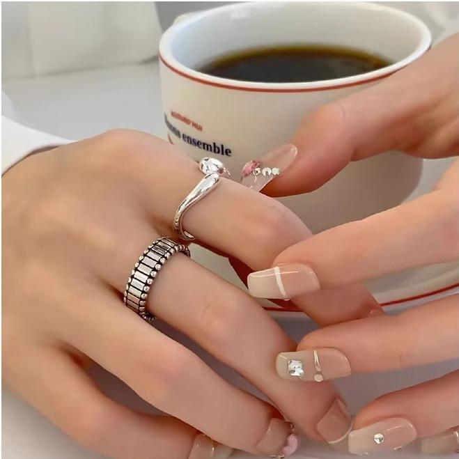Retro Vertical Open Ring Women's Hipster Sweet Cool Stackable Punk Adjustable Geometric Party & Daily Finger Jewelry