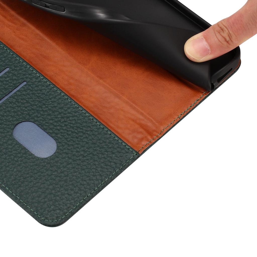 For Honor Magic7 Lite 5G/X9c 5G/X60 Pro 5G Case Wallet Stand Litchi Texture Genuine Cow Leather Flip Phone Cover