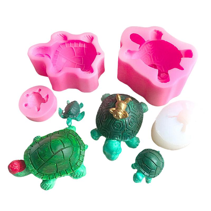 Roztomilá silikonová forma ve tvaru želvy s oceánskou tématikou, opakovaně použitelná želví pryskyřičná epoxidová forma, forma na pečení pěnového čokoládového dortu