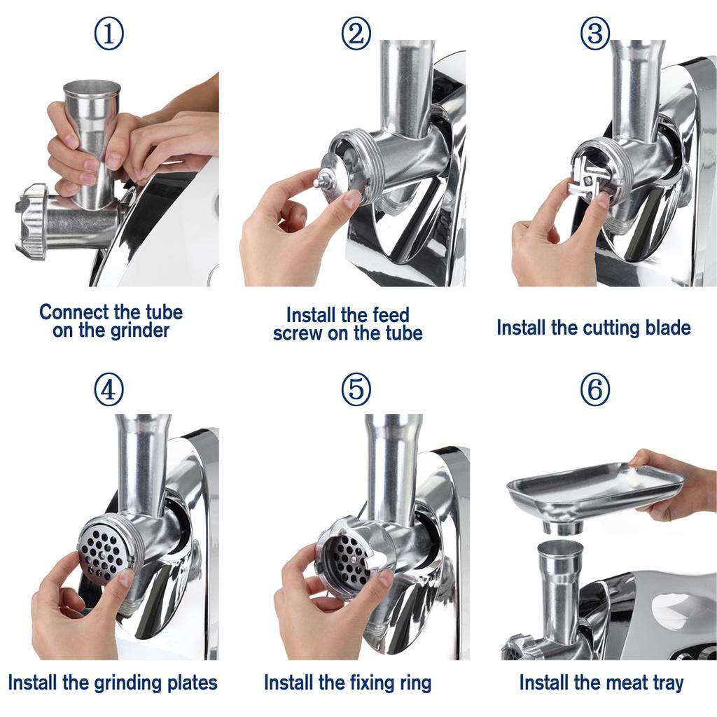 2800W 220V Sausage Making Machine Electric Meat Grinder Chopper Home Sausage Stuffer Meat Mincer Food Processor