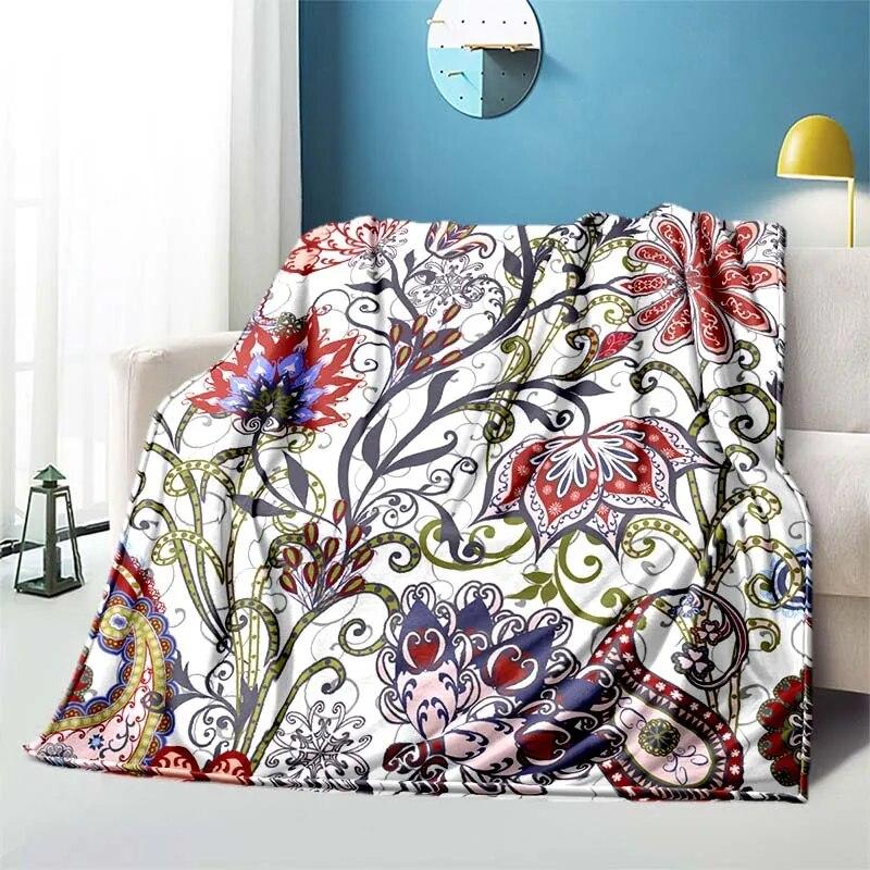 Retro Patternblanket Sofa Blanket Air Conditioning Cover Blanket Blankets for Beds Cute Blanket Children‘s Blanket Thin Blanket