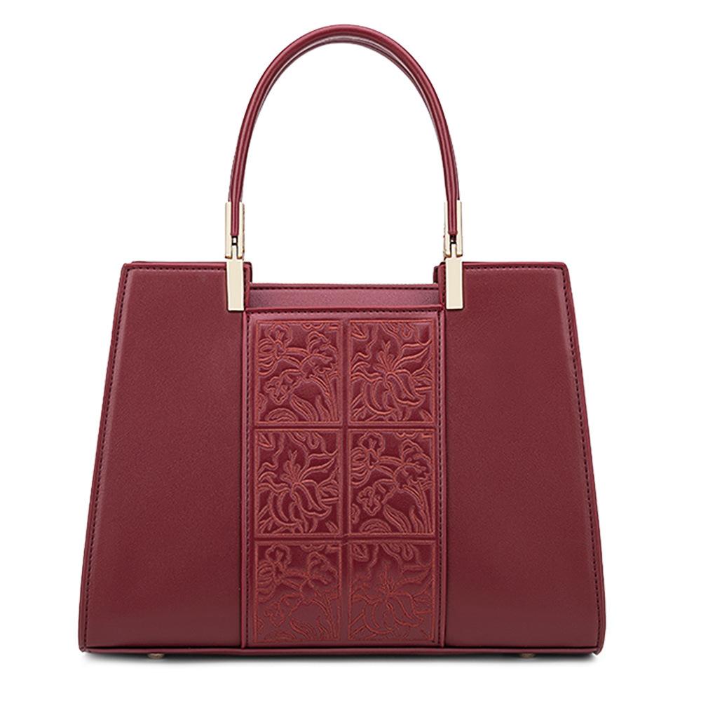 Chinese Retro Women's Handbag Large Capacity Mother Bag Gift Premium Bridal Wedding Bag