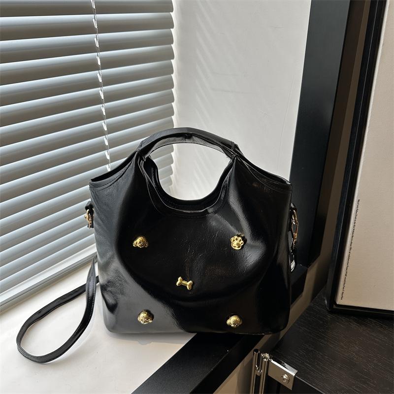 

New simple and fashionable high-end handbag women s bag tote bag large-capacity shoulder bag versatile casual messenger bag чёрный