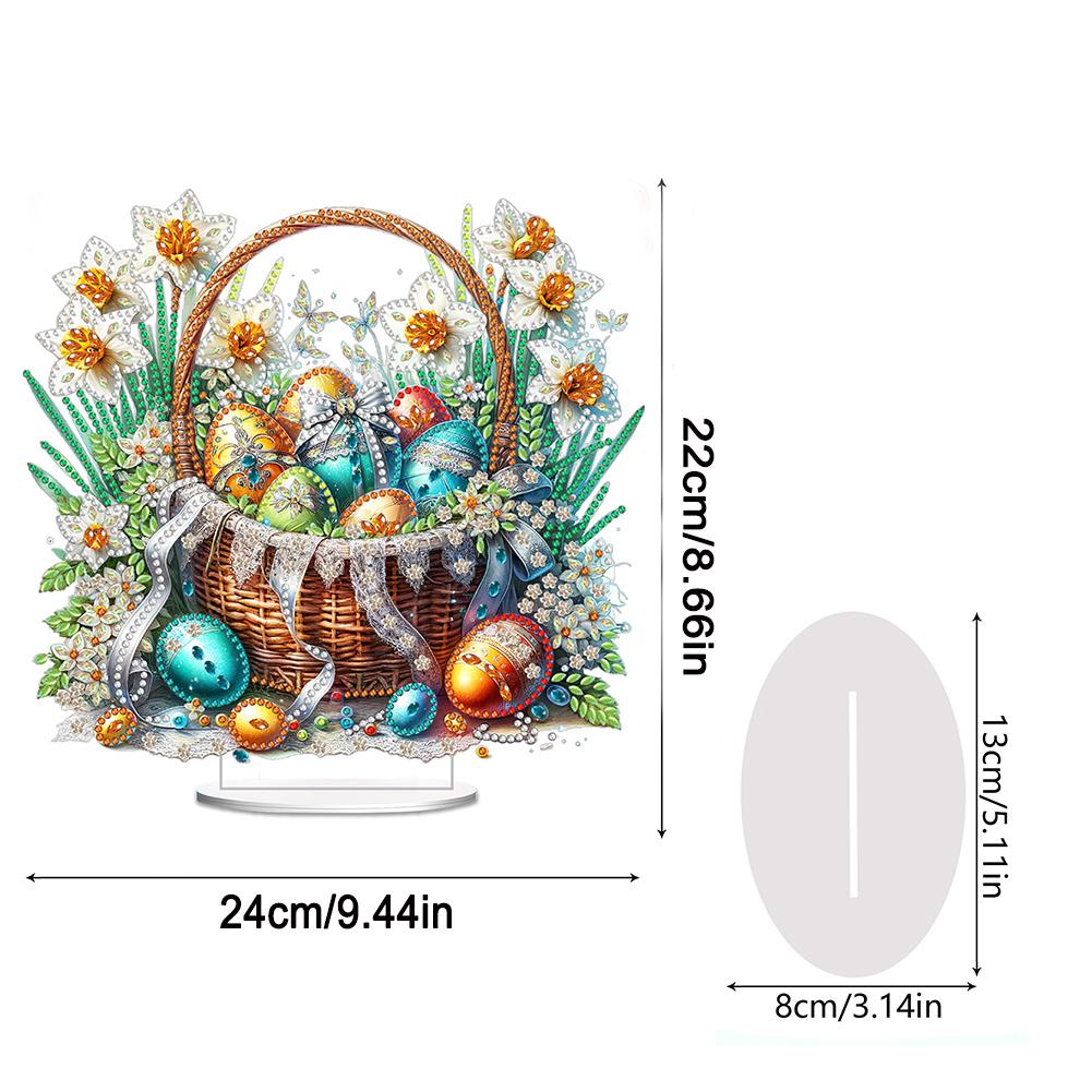 Kreative Oster Tischplatte Diamantmalerei Ornament Kits Hase Lamm Küken Ei Sonderform Desktop Diamantkunst Kits Heimdeko