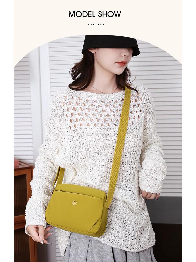 Einfache lässige Umhängetasche im koreanischen Stil - Vielseitige Street-Schultertasche in Unifarbe