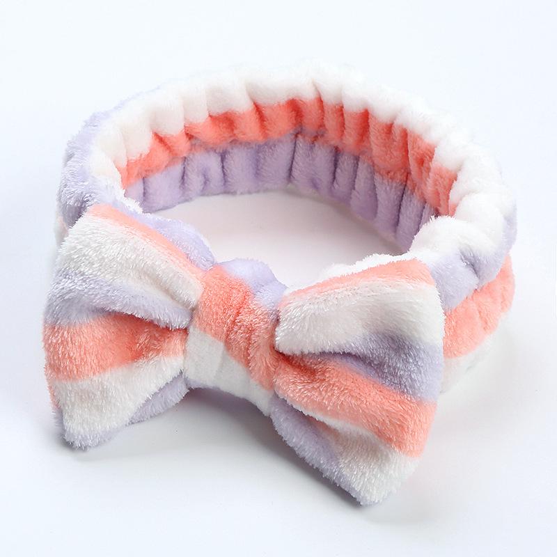 Leopard Print Coral Fleece Bow Headband for Women – Plush, Cute Hair Accessory