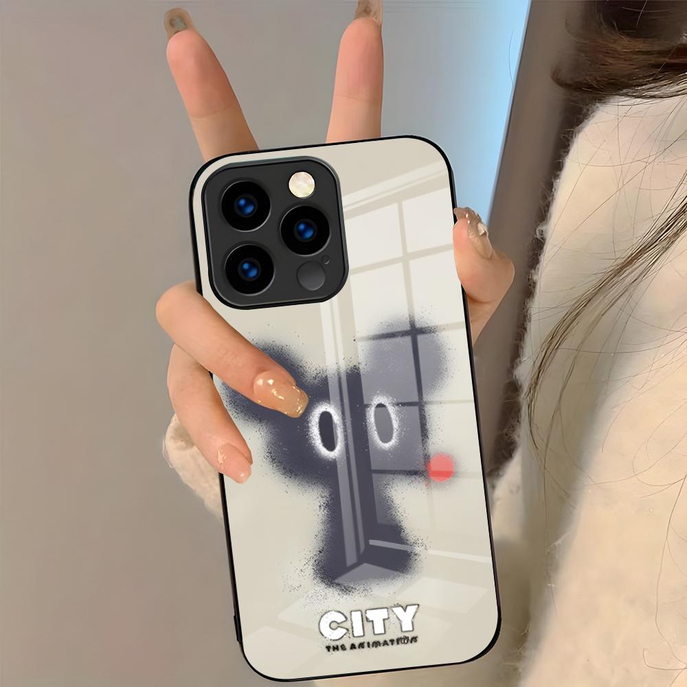 

CITY THE ANIMATION Phone Case For IPhone 17 Pro Max 16 15 14 Pro Max 13 11 Plus Glass Cover iPhone 13 Pro