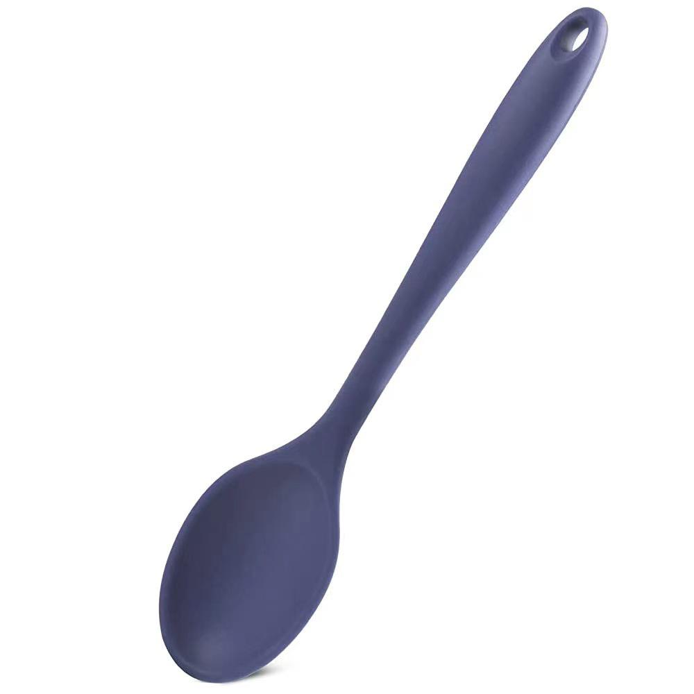 Integrated Silicone Cooking Spoon Set - Non-Stick, Multi-Purpose Rice, Seasoning, Soup, Wok, and Stir-Fry Spoons.