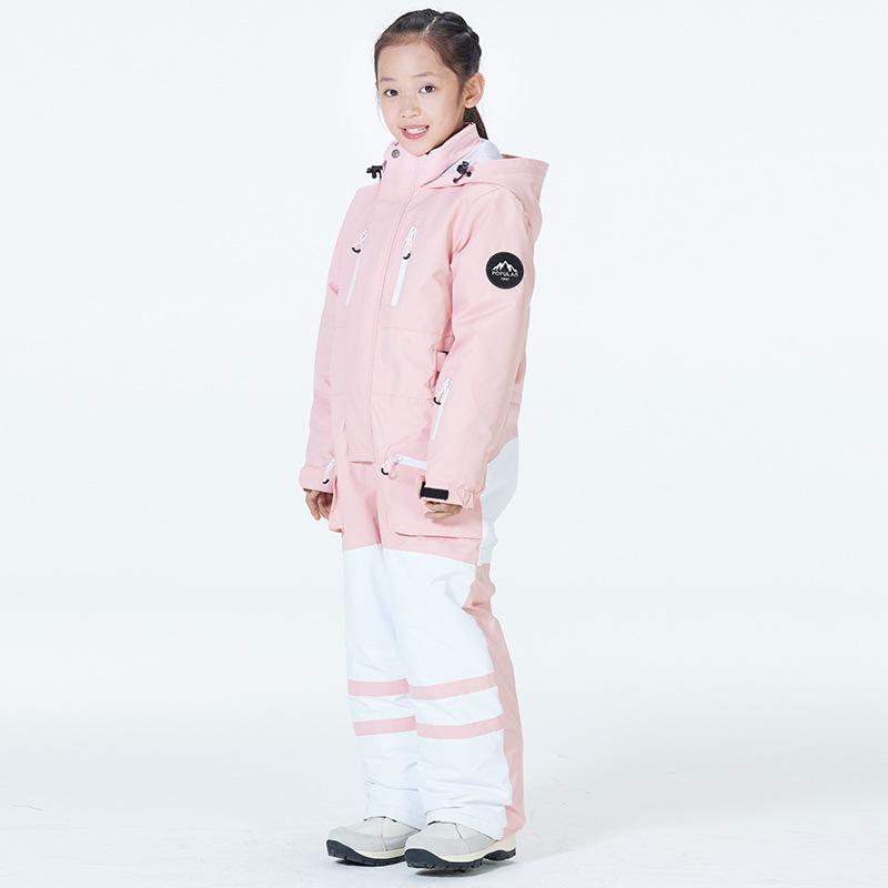 Trajes de esquí para niños y niñas de nuevo estilo Trajes de esquí de una sola pieza cálidos y transpirables