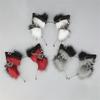 3 Farben Punk Katzenohren Metall Herz Pu-Riemen Tier Bestie Ohren Haarreifen Jk Lolita Cosplay Kopfschmuck Wolf Fuchs Stirnband