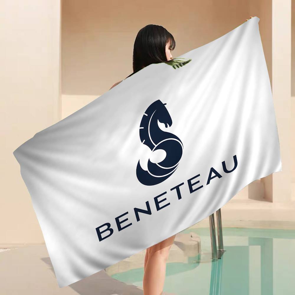 B-BENETEAU Logo Beach Towel Colorful Bath Towels For Girl Microfiber Quick Dry Custom Sand Free Beach Yoga Spa Gym Pool