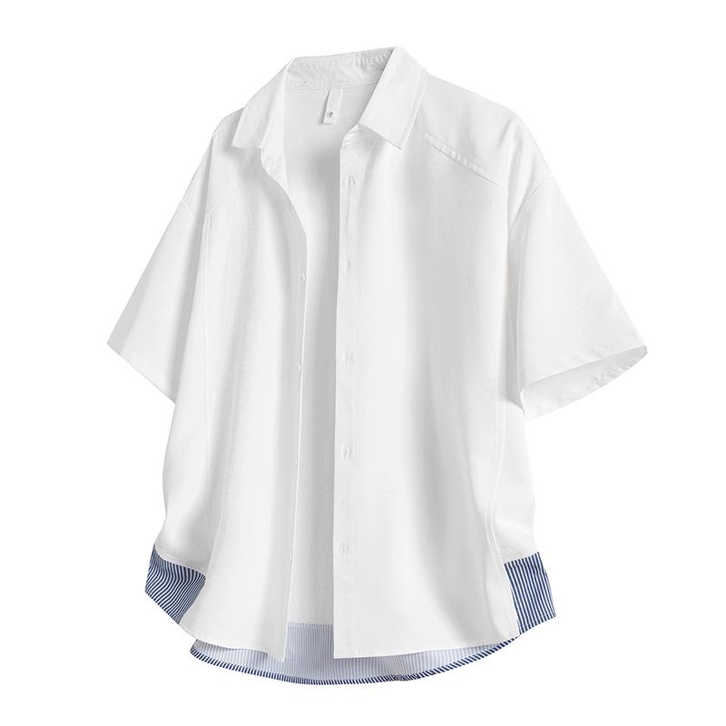 Summer Collar Men s Short Sleeved Shirt Casual Business Shirt 3XL