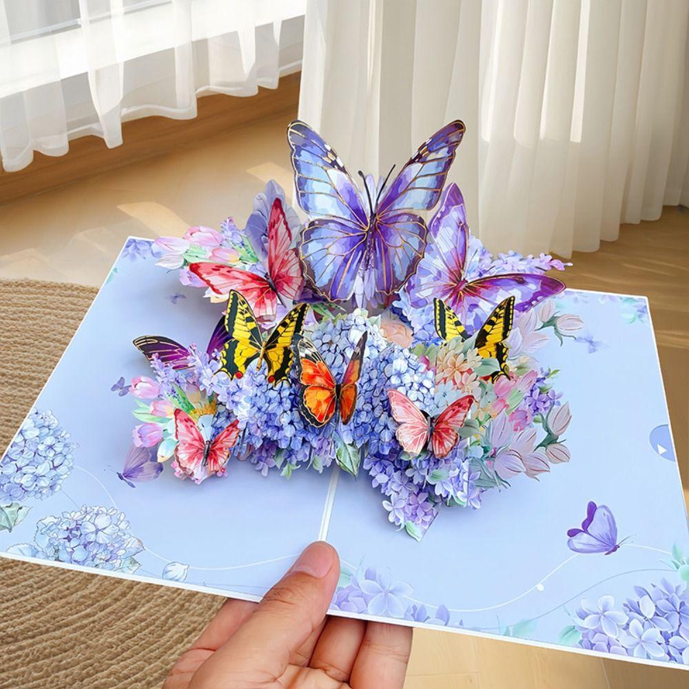 Handmade Teachers Day Cards Colorful Gratitude Card 3D Butterfly Greeting Card Teacher's Day