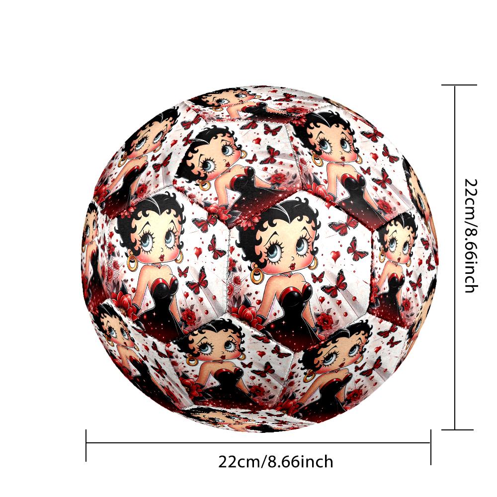 1pc Betty Boop Pattern Standard Size 5 Soccer Ball, Gentle on the Feet, Designed Specifically for Matches and Training Football