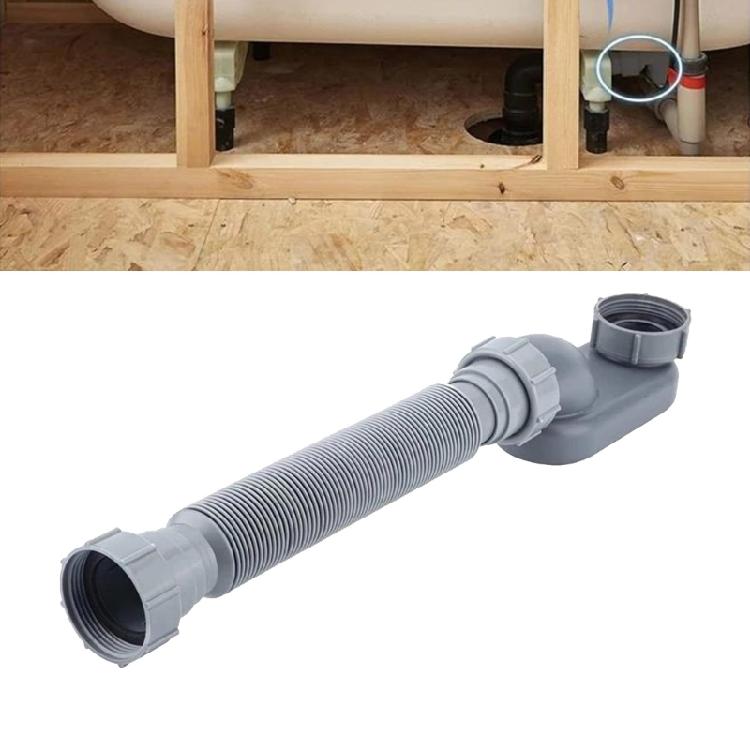 Bathtub Drain Pipe with Flexible Trap Shower Drain Pipe ABS Drain Pipe for Easy Installation In Kitchens & Bathrooms