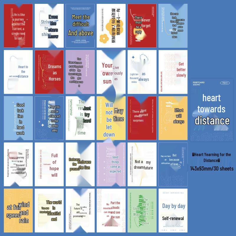 Spring Mountain Escape Postcard Set: 30 Sheets of Inspirational Scenery & Text