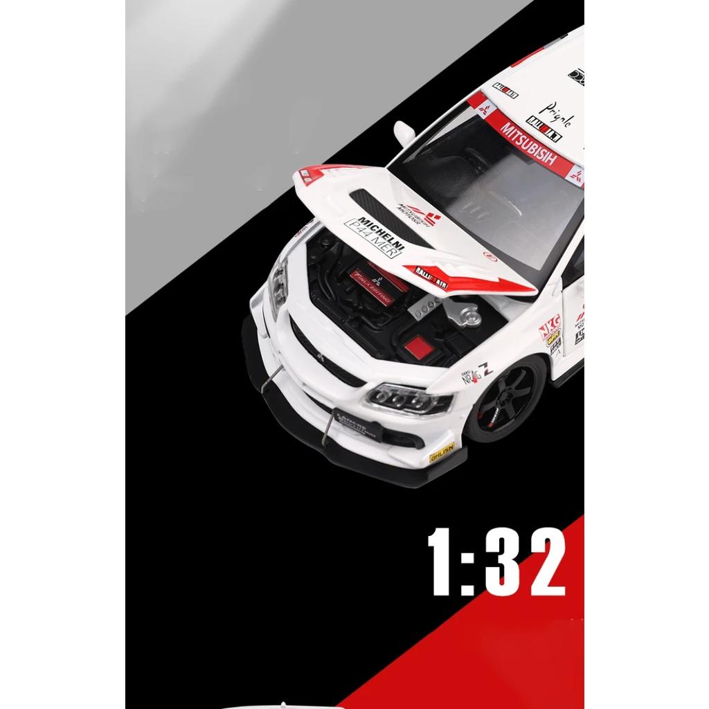 1/32 Mitsubishi Lancer Evolution EVO WRC Alloy Model Car Toy Diecasts Metal Casting Sound and Light Car Toy for Children Vehicle