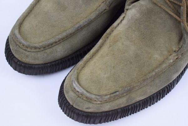 BALLY Włochy Skórzane Krótkie Buty Tyrolskie 24.5 Oliwkowe(UŻYWANY)