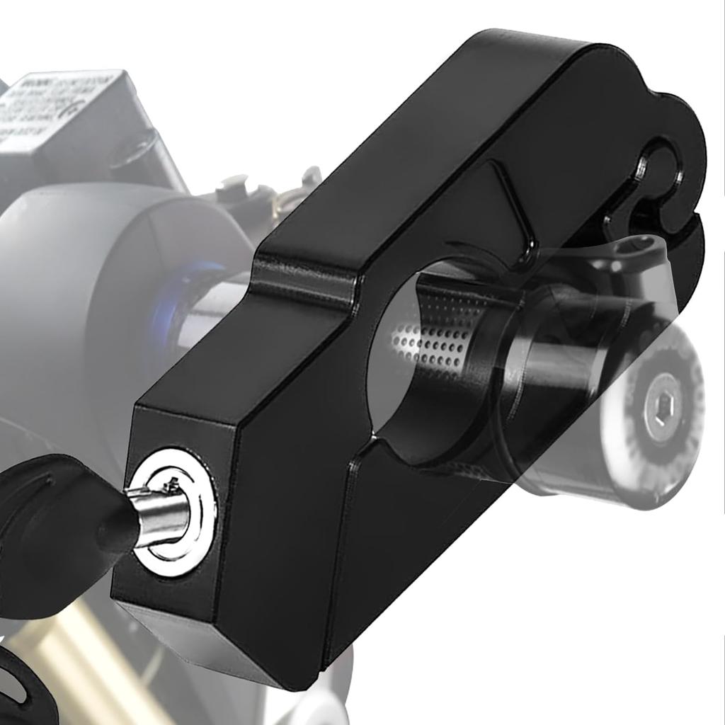Antivol De Guidon Moto Universel - Lot De 2, Alliage Aluminium, Clé Unique Anti-copie, Diamètre Max 37 Mm - 11