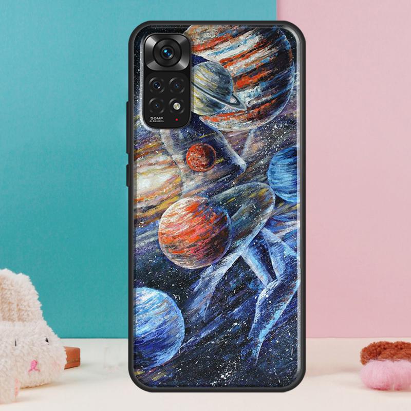 Moon Stars Space Case For Xiaomi Redmi Note 14 12 11 9 10 13 Pro 9S 10S 11S 12S Redmi 13C 10C 12C 14C Cover