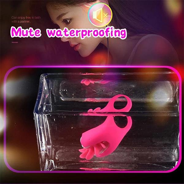 Rotating Magic Tongue Vibrating Ring Penis Ring Male Female Couple Sharing Clit Nipples and Stimulating Waterproof Rechargeable Locking Semen Ring