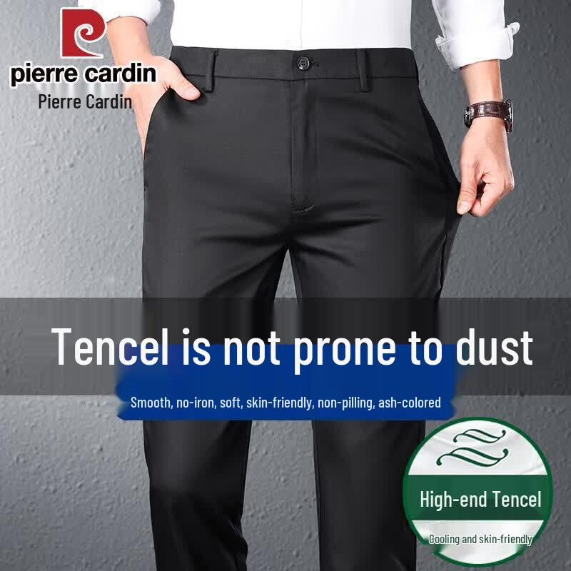 

Pierre Cardin Men s Tencel Ice Silk Business Casual Trousers 33