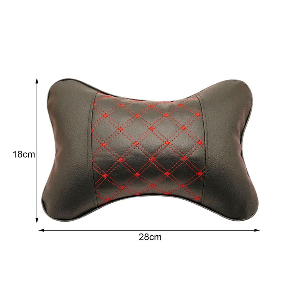 Auto Hals Kissen Sowohl Seite Pu Leder 1 stücke Pack Kopfstütze Für Kopf Schmerzen Relief Gefüllt Faser Universal Auto Kissen V6U2