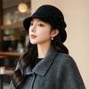 Women S Vintage Bucket Hat With Flower Pom Pom For Autumn Winter