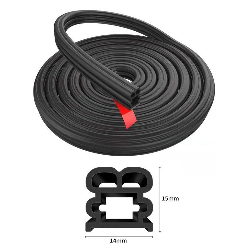 5meters/Set Car Seal Strips Thickened Auto Weatherstrips Soundproof Rubber Car Sealing Strip Auto Noise Insulation Accessories