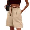Short D'été Femme Mrat - Taille Haute élastique, Avec Poches, Décontracté Pour Bureau, Plage, Vacances, Taille 36-44