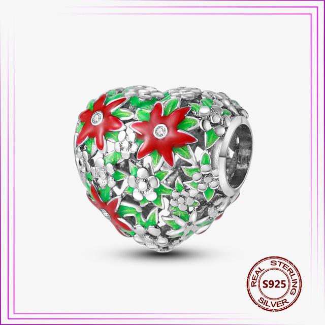 

Новый Стерлингового Серебра 925 Утренняя Слава Фиолетовый Холли Шарм Сердце Шарм Plata De Ley 925 Для Темперамента Подвеска Браслет Женские Ювелирные Изделия