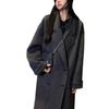 Women's Mid-Length Double-Sided Cashmere Coat - 2026 Autumn/Winter Korean Style, Loose Fit, Lazy Chic Wool Coat.