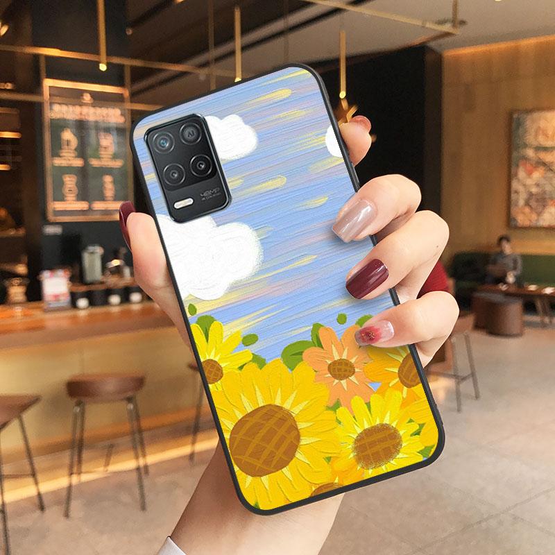 Painted Flower Phone Case for OPPO Realme GT 2 Pro X2 Pro XT C25S 8 7 6 Pro 6i Realme GT Master C3 C21 C21Y C11 X3 SuperZoom