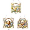 Easter Egg Theme 2D Flat DIY Diamond Art Pendant Diamond Painting Set Single-Sided Drill Window Hanging Art for Home Decor