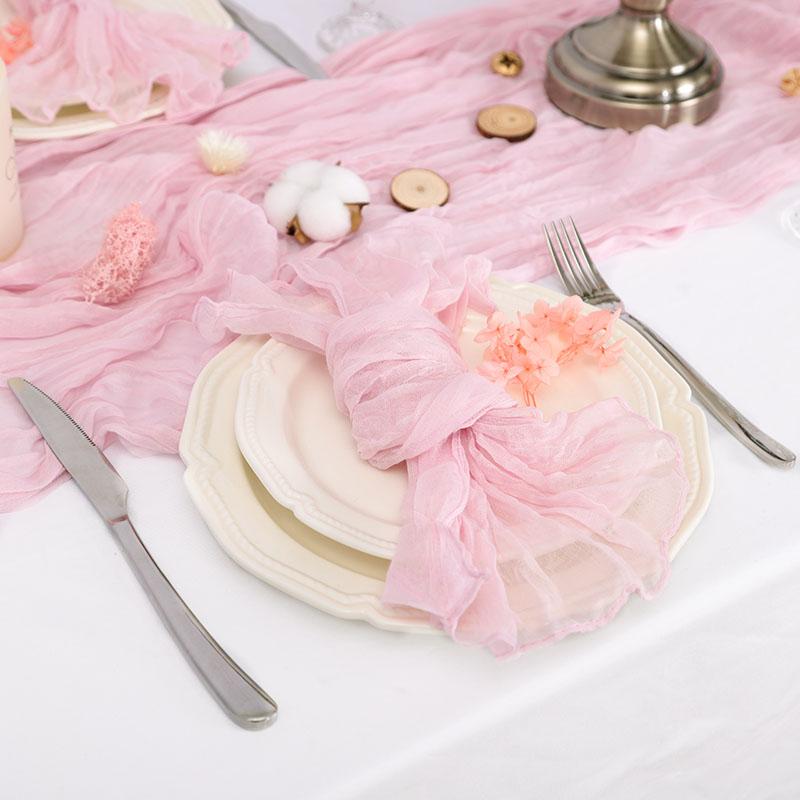 6pcs Napkins Wrinkled Dinner Napkins Soft Cotton Table Napkins Decorative Cloth Napkins for Weddings Parties Family Everyday Use