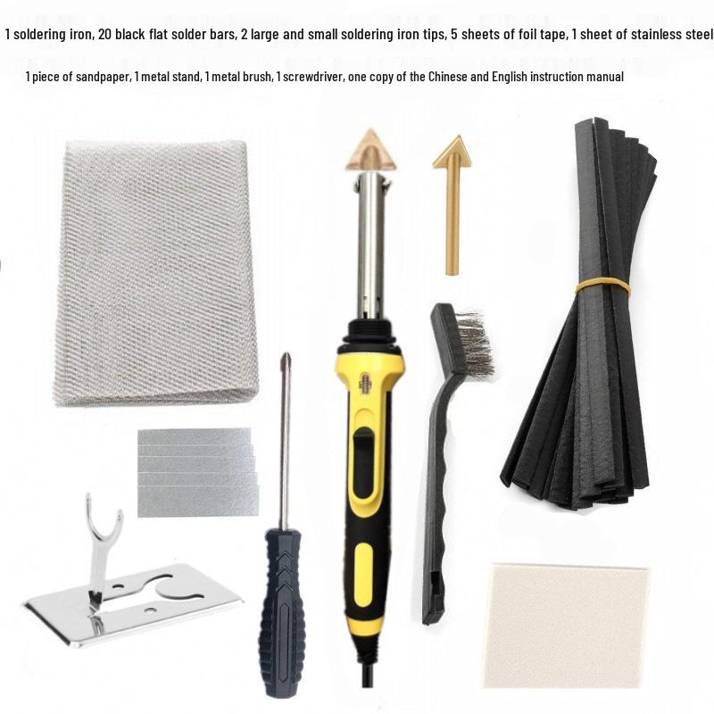 100W Car Bumper Repair and Smoothing Tool: Electric Soldering Iron & Heat Gun Combo