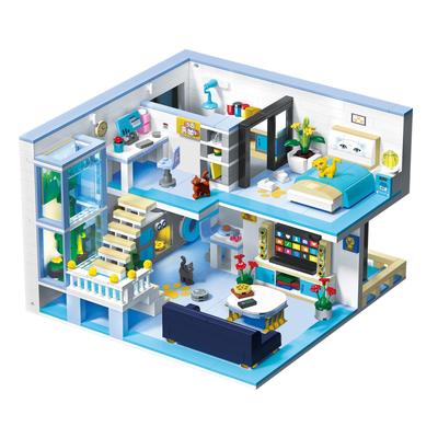 Hallisun Building Block Cat Room 3D Puzzle Miniature Mini for Adults and Ages Boys and School Entrance 1235 Pieces Set, Model, Toy, House, Size,