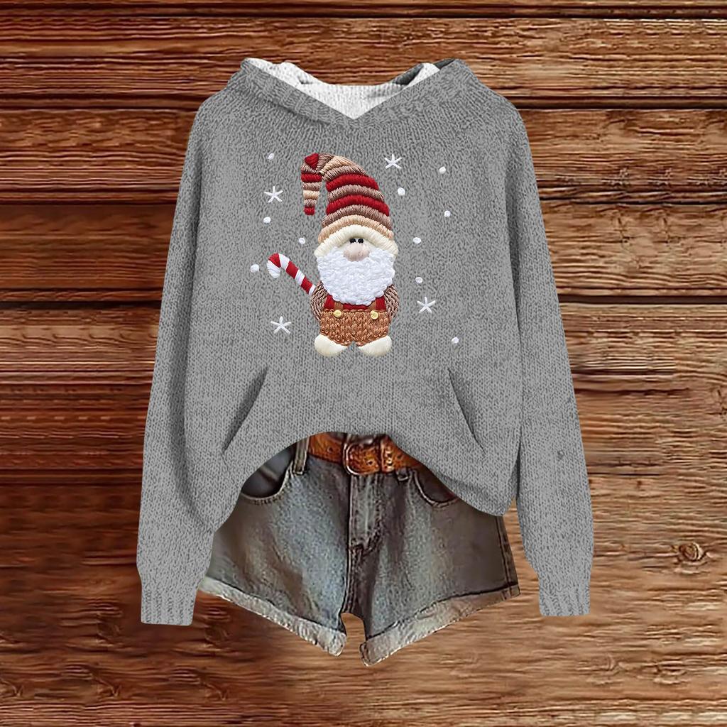 Sweatshirts For Women Knit Sweater Cute Shirt Fall Pullover Hooded Sweatshirt