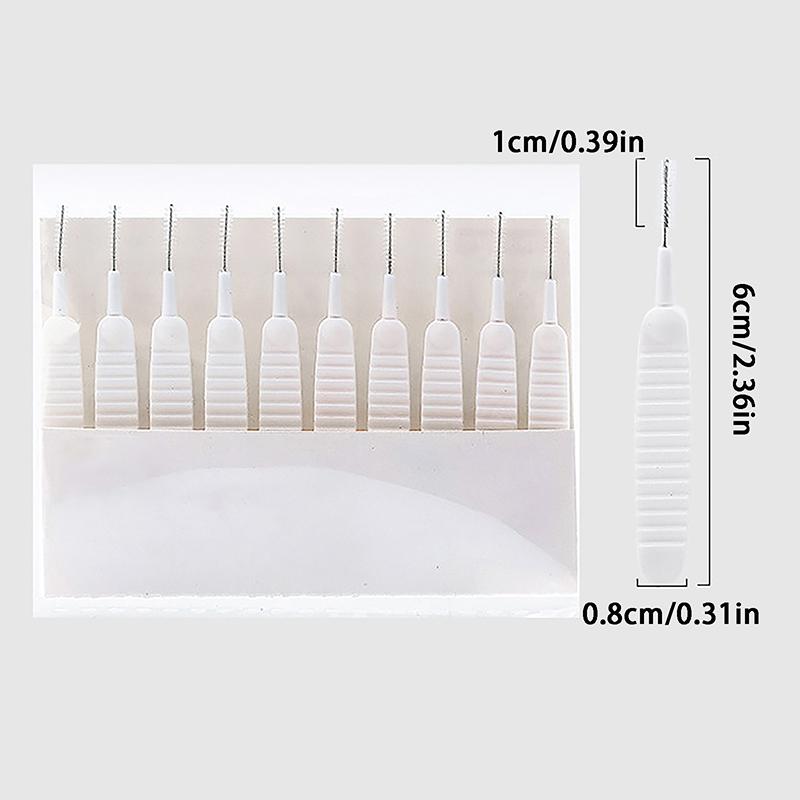 10Pcs/Set Shower Head Cleaning Brush White Small Brush Anti-Clogging Nylon Pore Gap Clean Brush For Phone Hole Kitchen Bathroom