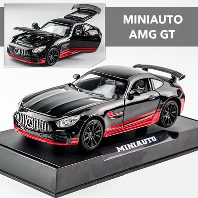 1:Giocattolo modello di auto sportiva Benz AMG GTR in scala 32, modello di auto in lega pressofusa tirare indietro veicoli giocattoli per i più piccoli bambini ragazzi ragazze regalo