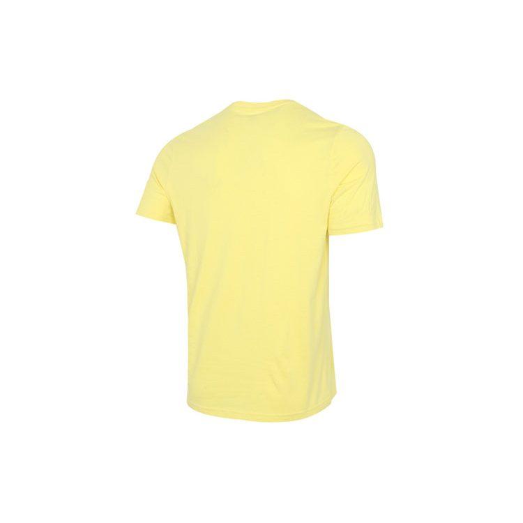 PUMA Cloud Pink T Shirts Men's Yellow Crew Neck Moderate Straight Fit 845864-38
