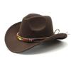 Cowboy Hat With Wide Brim And Adjustable Size For Western Dance Performances