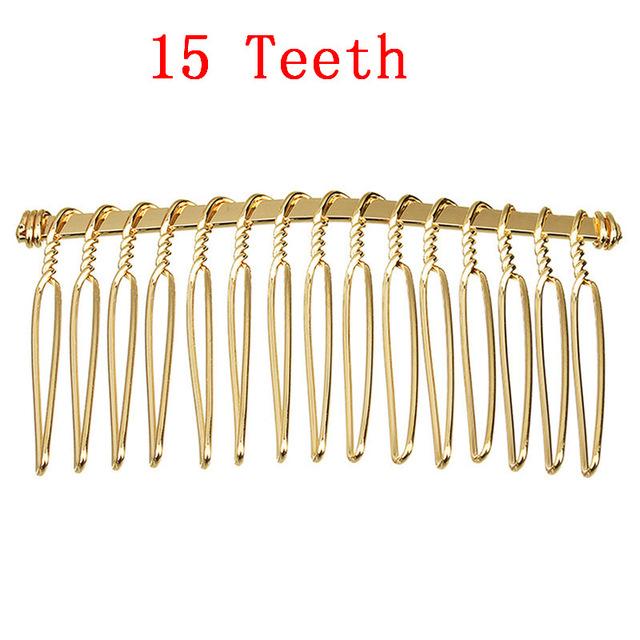 6pcs/lot 10 15 20 30 Teeth Black/Rhodium Hairpin Combs Wedding Hair Accessories Bridal Hair Combs DIY Jewelry Findings