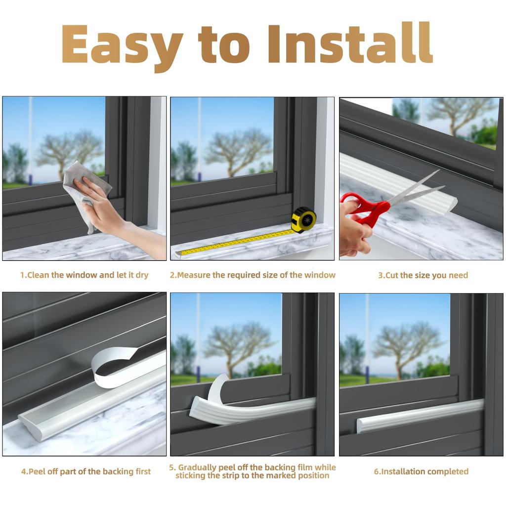 118" Wedge Shape Foam Window Weather Strip Door Seal Strip Soundproof Frame Winter Insulation