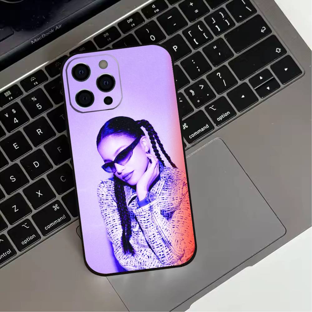 Latin Pop E-Emilia Mernes Phone Case For iPhone 17,16,15,14,13,12,11 Plus,Pro Max,XS,Soft Silicone Black Cover