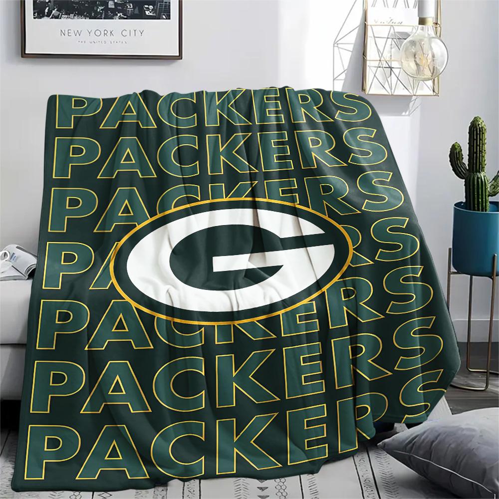 Green Bay Packers Print Flannel Blanket, High Quality Comfortable for All Seasons, Home Decor, Warmth and Comfort, Perfect for Christmas Gifts