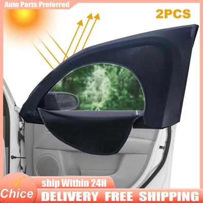 2PCS Osłona przeciwsłoneczna do samochodu Osłona przeciwsłoneczna z boku szyby UV Oddychająca siatka z zamkiem błyskawicznym Osłony ekranu samochodowego Akcesoria do osłon przeciwsłonecznych do samochodu