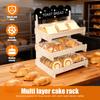 3 Layers Cupcake Display Stand With Chalkboard Sign Birthday Cake Rack Dessert Display for Wedding Birthday Christmas Party