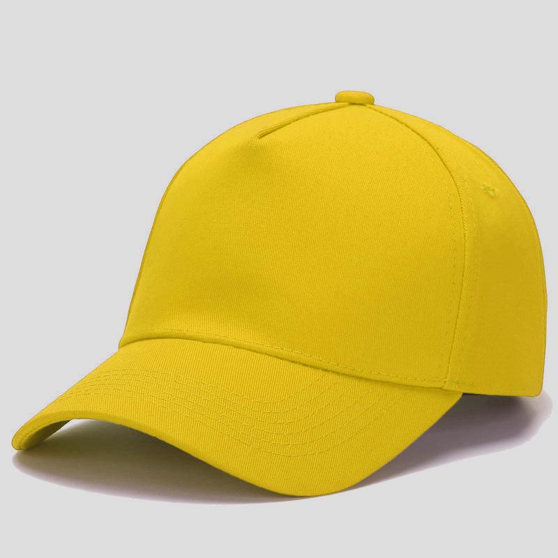 Pure Cotton Five-Panel Baseball Cap with Logo Embroidery, Breathable Sun Protection for Volunteer Activities